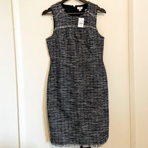 NWT J. Crew Navy Tweed Dress size 6.